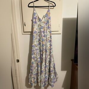 Floral Spaghetti Strap Maxi Dress